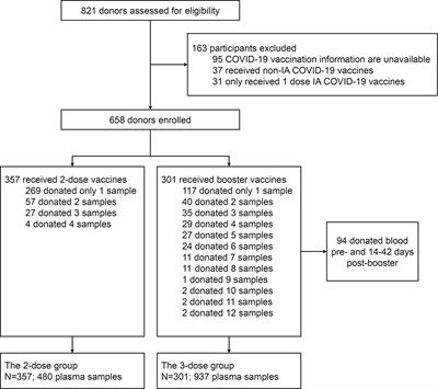 The duration and breadth of antibody responses to 3-dose of inactivated COVID-19 vaccinations in healthy blood donors: An observational study